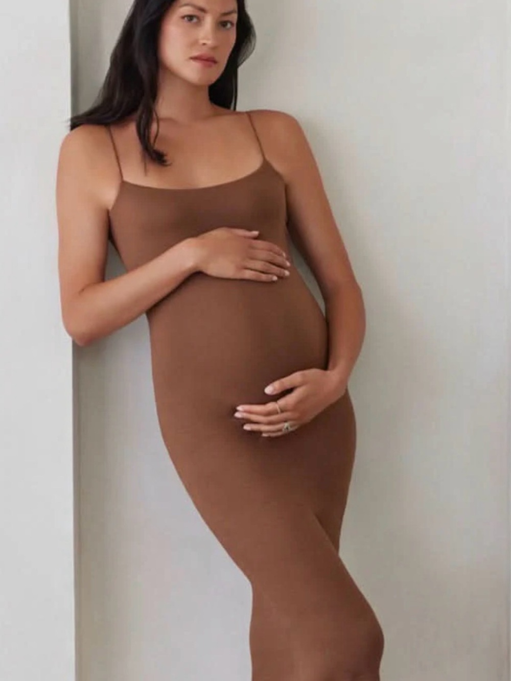Bumpsuit Brown Maternity Slip Dress - Women Dresses